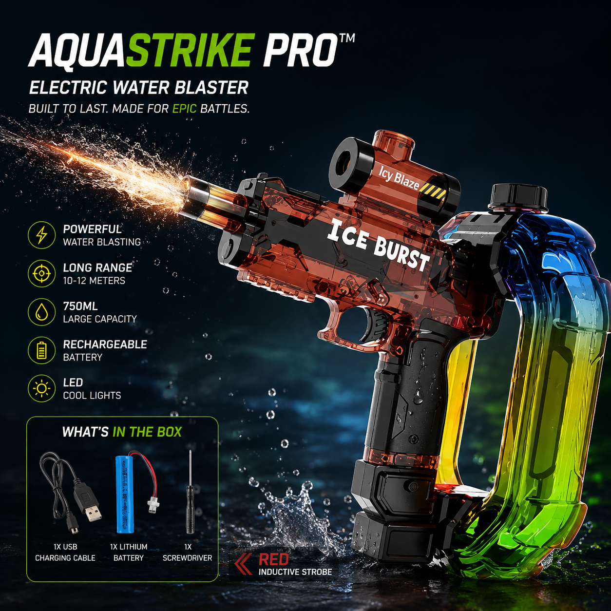 AquaStrike Pro™ LED Water Blaster