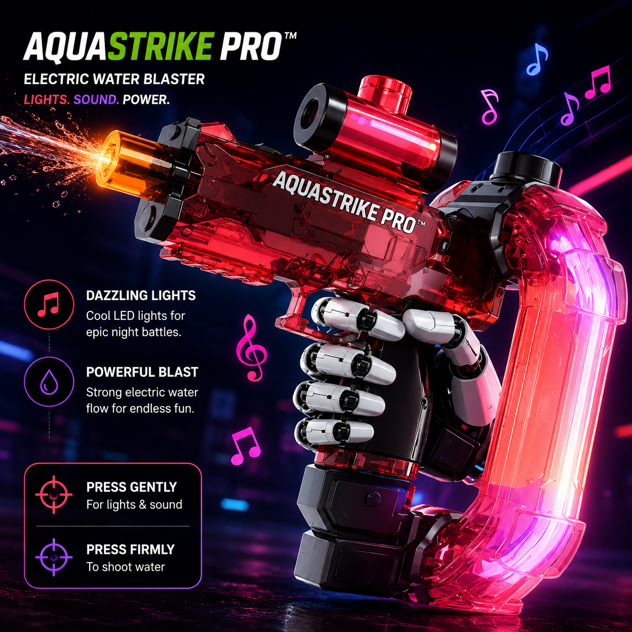 AquaStrike Pro™ LED Water Blaster